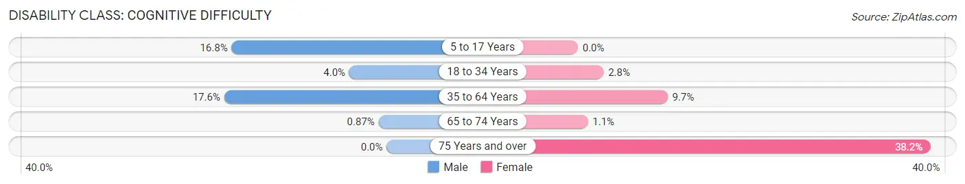 Disability in Caruthersville: <span>Cognitive Difficulty</span>