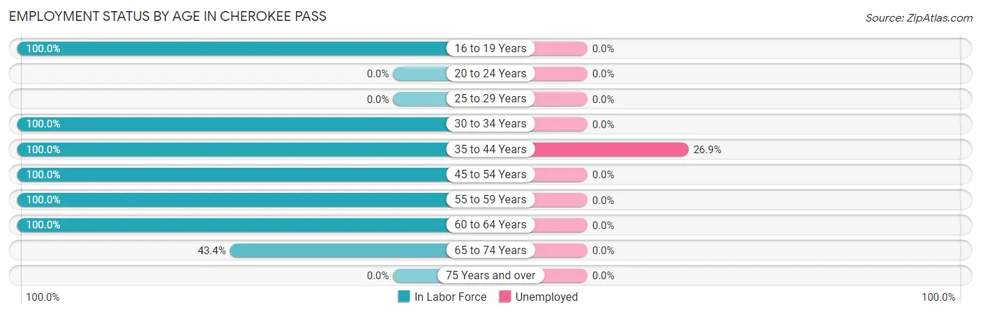 Employment Status by Age in Cherokee Pass
