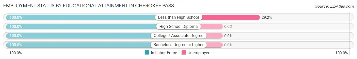 Employment Status by Educational Attainment in Cherokee Pass