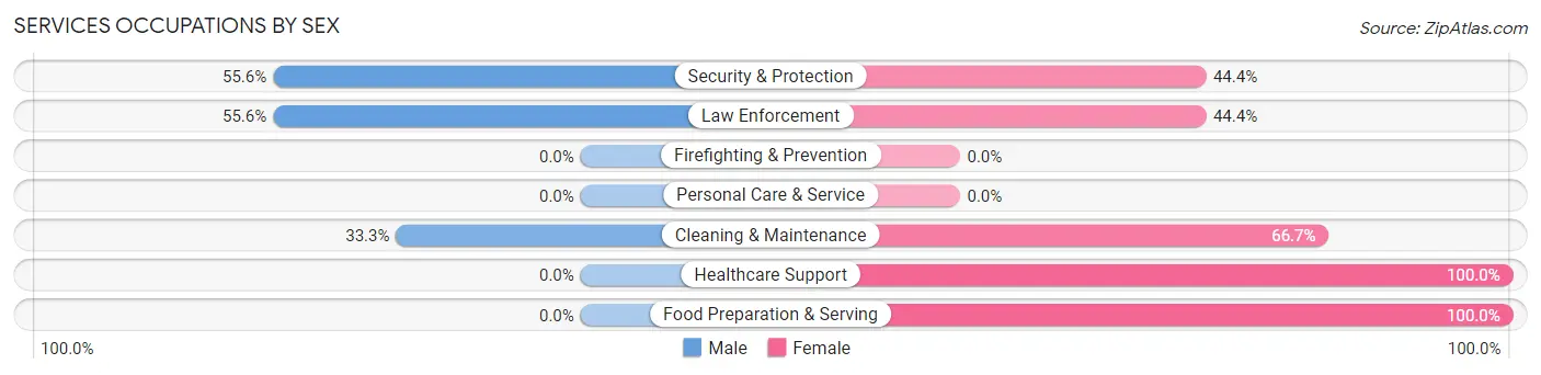 Services Occupations by Sex in Chula