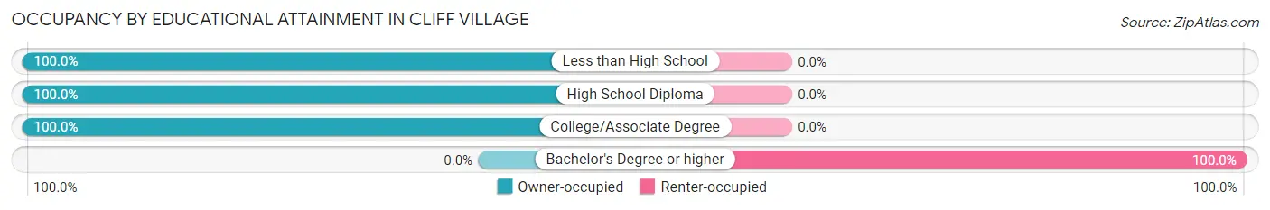 Occupancy by Educational Attainment in Cliff Village