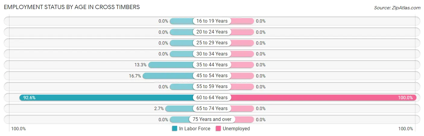 Employment Status by Age in Cross Timbers