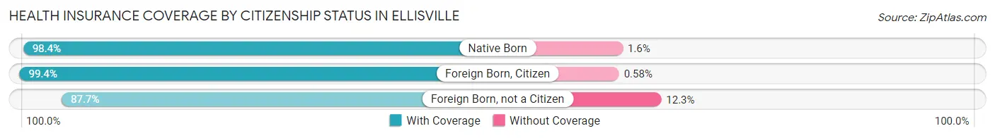 Health Insurance Coverage by Citizenship Status in Ellisville