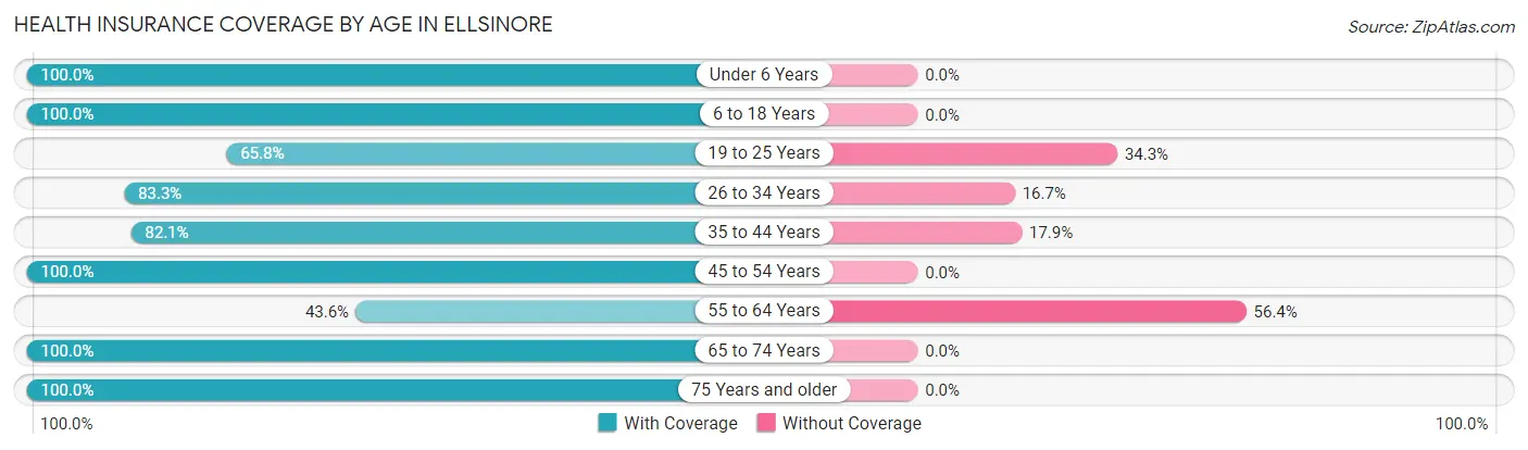Health Insurance Coverage by Age in Ellsinore