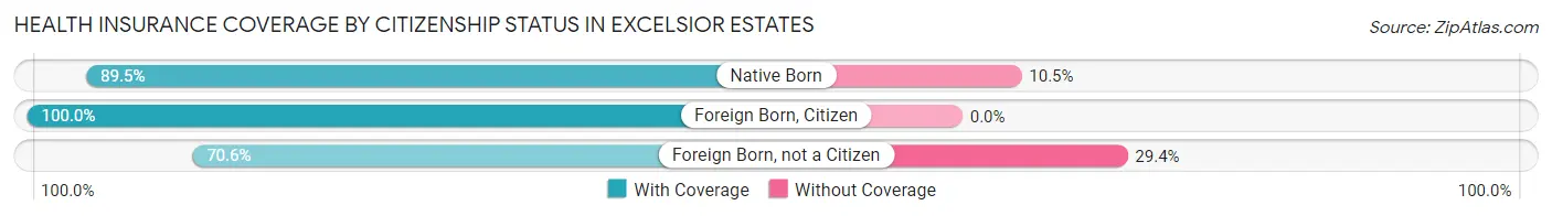 Health Insurance Coverage by Citizenship Status in Excelsior Estates