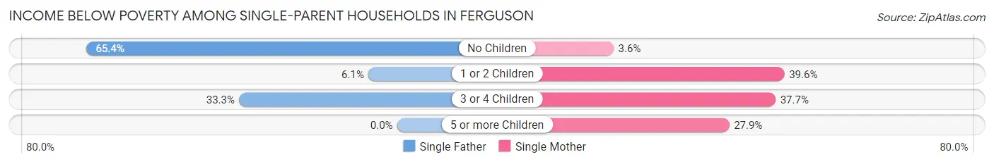 Income Below Poverty Among Single-Parent Households in Ferguson