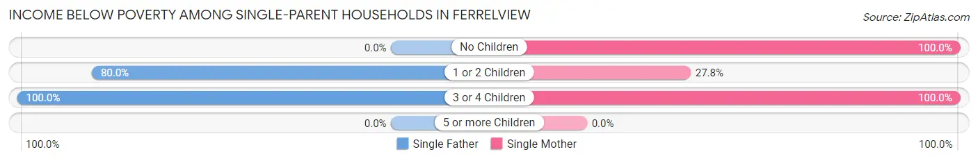 Income Below Poverty Among Single-Parent Households in Ferrelview