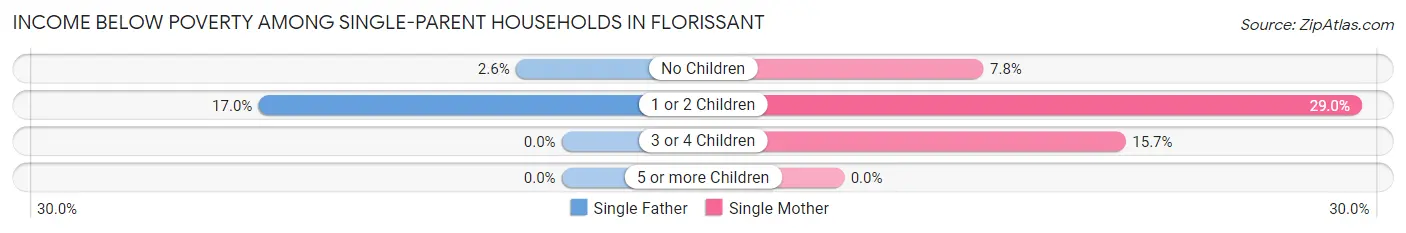 Income Below Poverty Among Single-Parent Households in Florissant