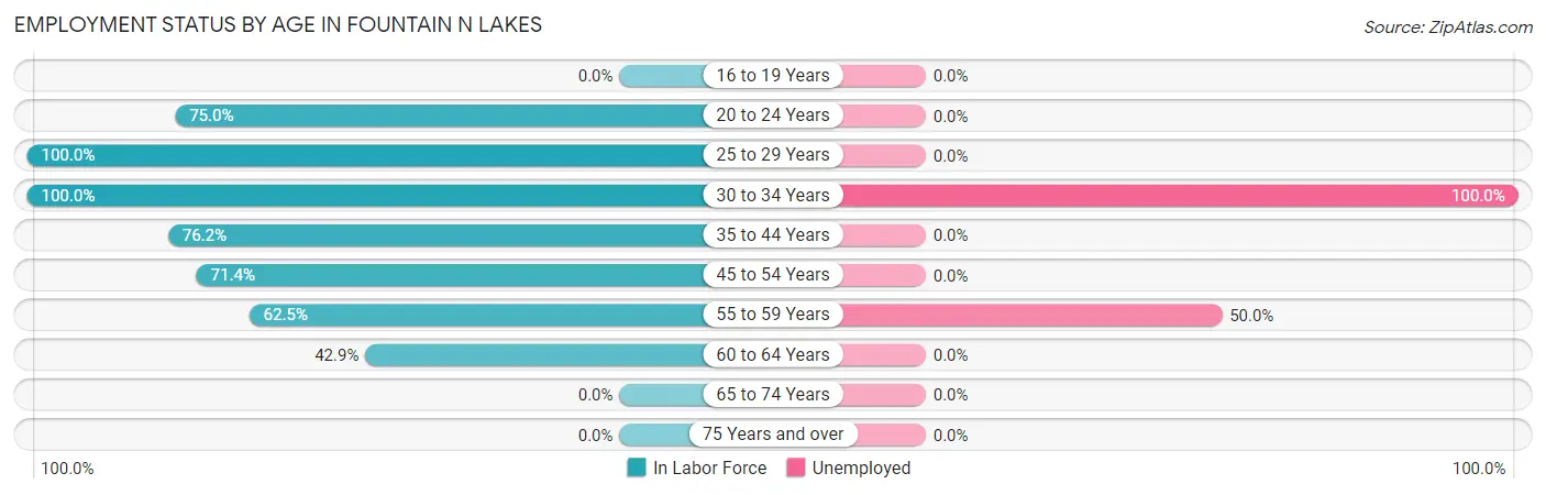 Employment Status by Age in Fountain N Lakes