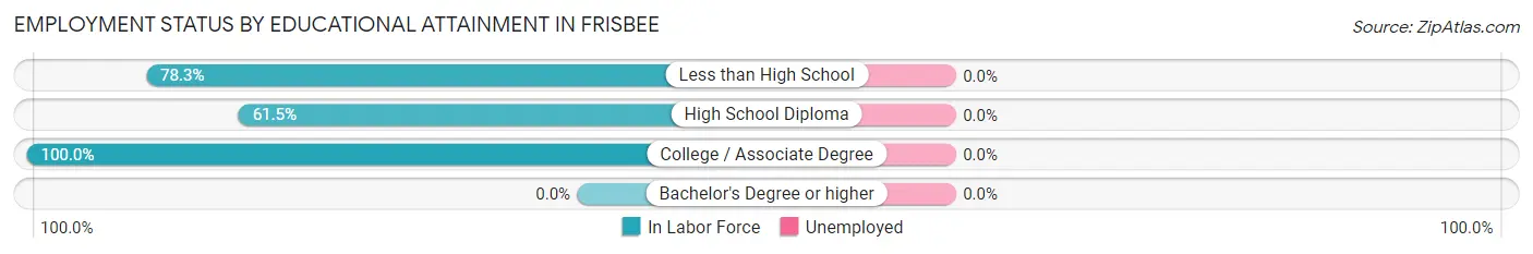 Employment Status by Educational Attainment in Frisbee