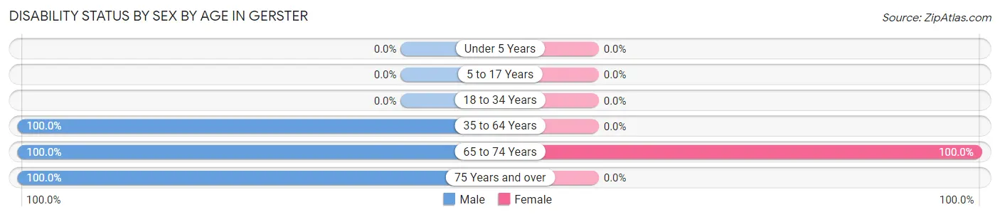 Disability Status by Sex by Age in Gerster