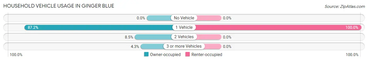 Household Vehicle Usage in Ginger Blue