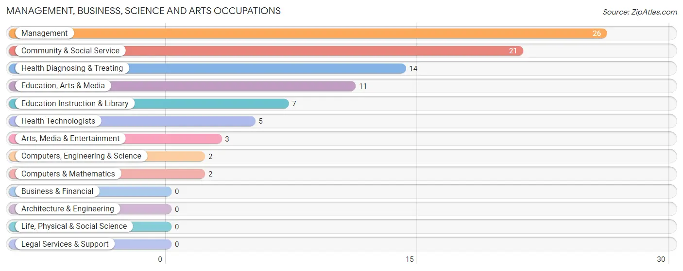 Management, Business, Science and Arts Occupations in Golden City