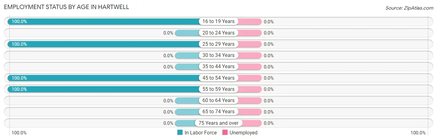 Employment Status by Age in Hartwell