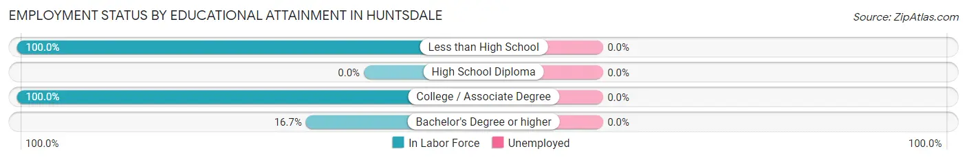 Employment Status by Educational Attainment in Huntsdale