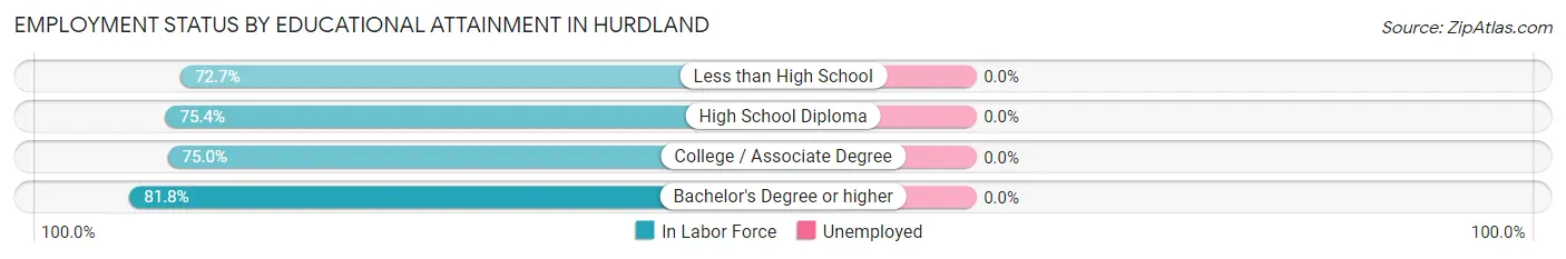 Employment Status by Educational Attainment in Hurdland