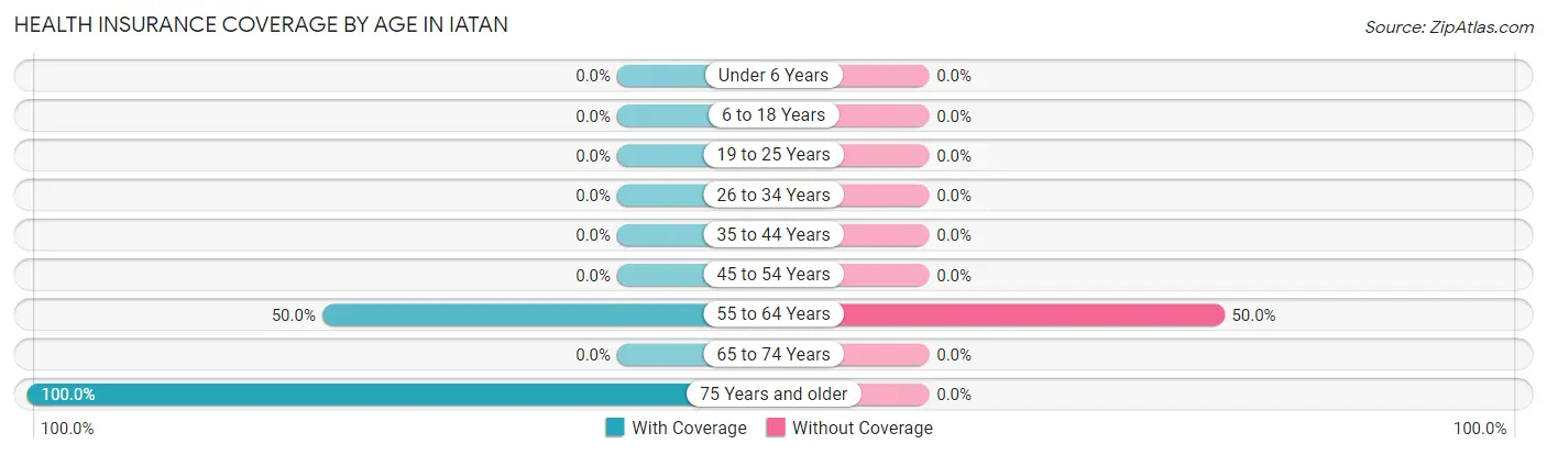 Health Insurance Coverage by Age in Iatan