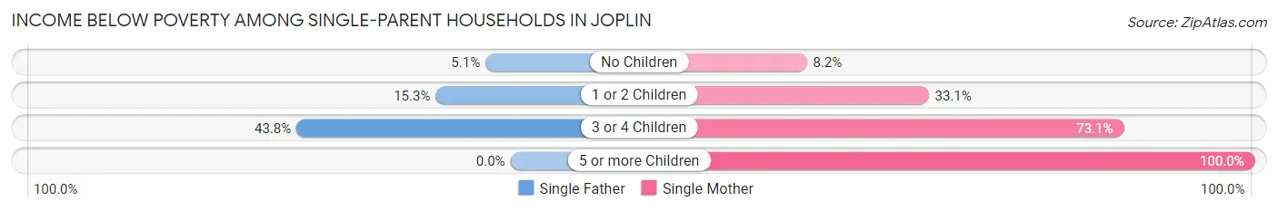 Income Below Poverty Among Single-Parent Households in Joplin