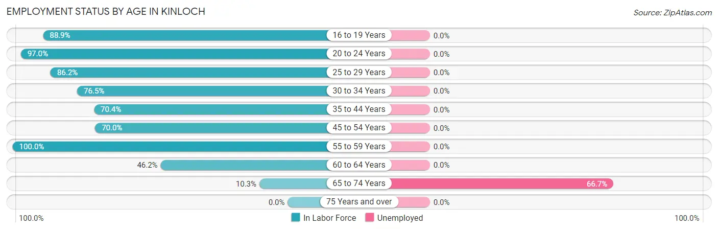 Employment Status by Age in Kinloch