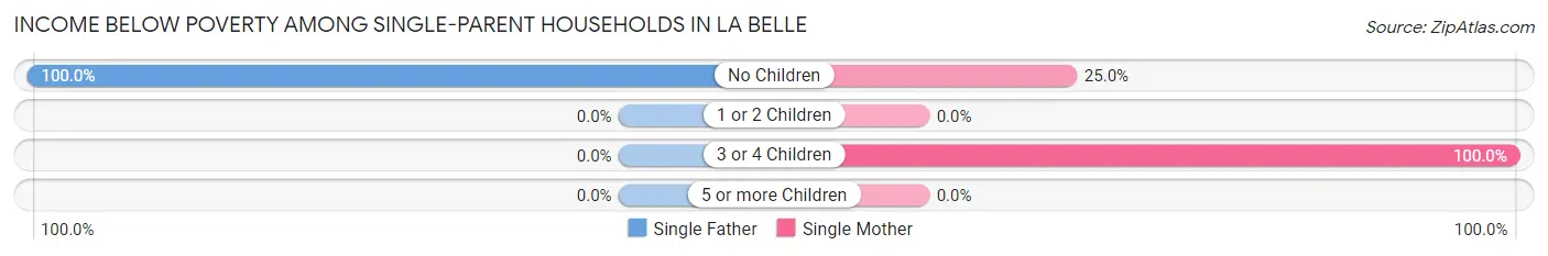 Income Below Poverty Among Single-Parent Households in La Belle