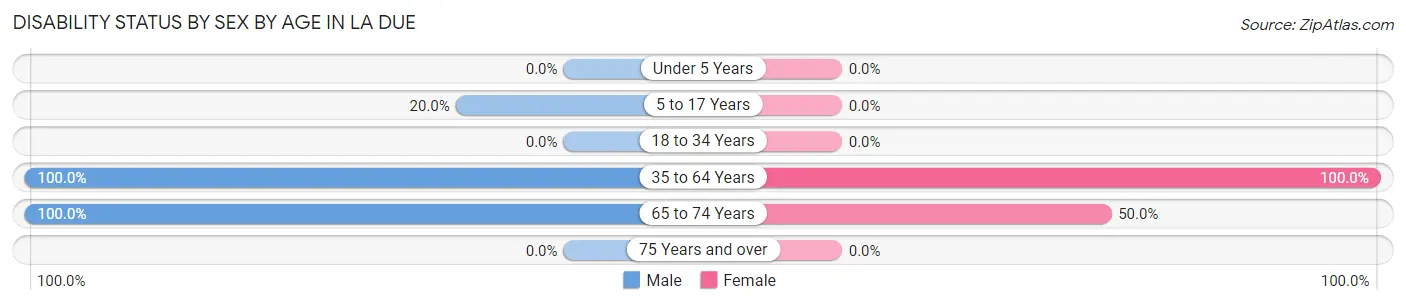Disability Status by Sex by Age in La Due