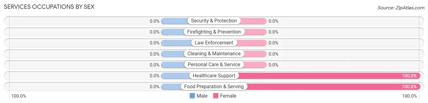 Services Occupations by Sex in Lake St. Clair