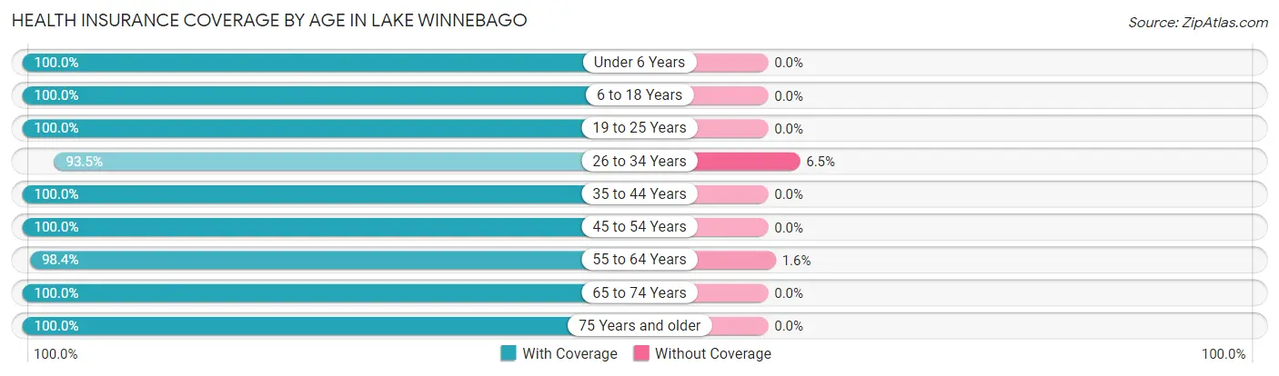 Health Insurance Coverage by Age in Lake Winnebago