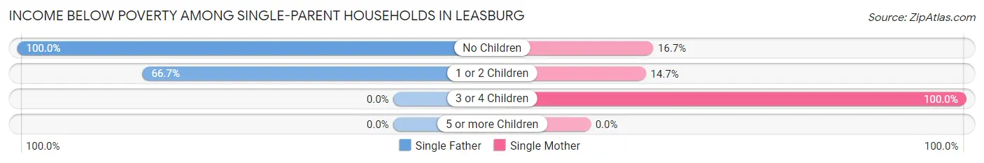Income Below Poverty Among Single-Parent Households in Leasburg