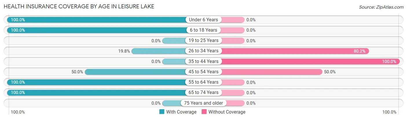 Health Insurance Coverage by Age in Leisure Lake