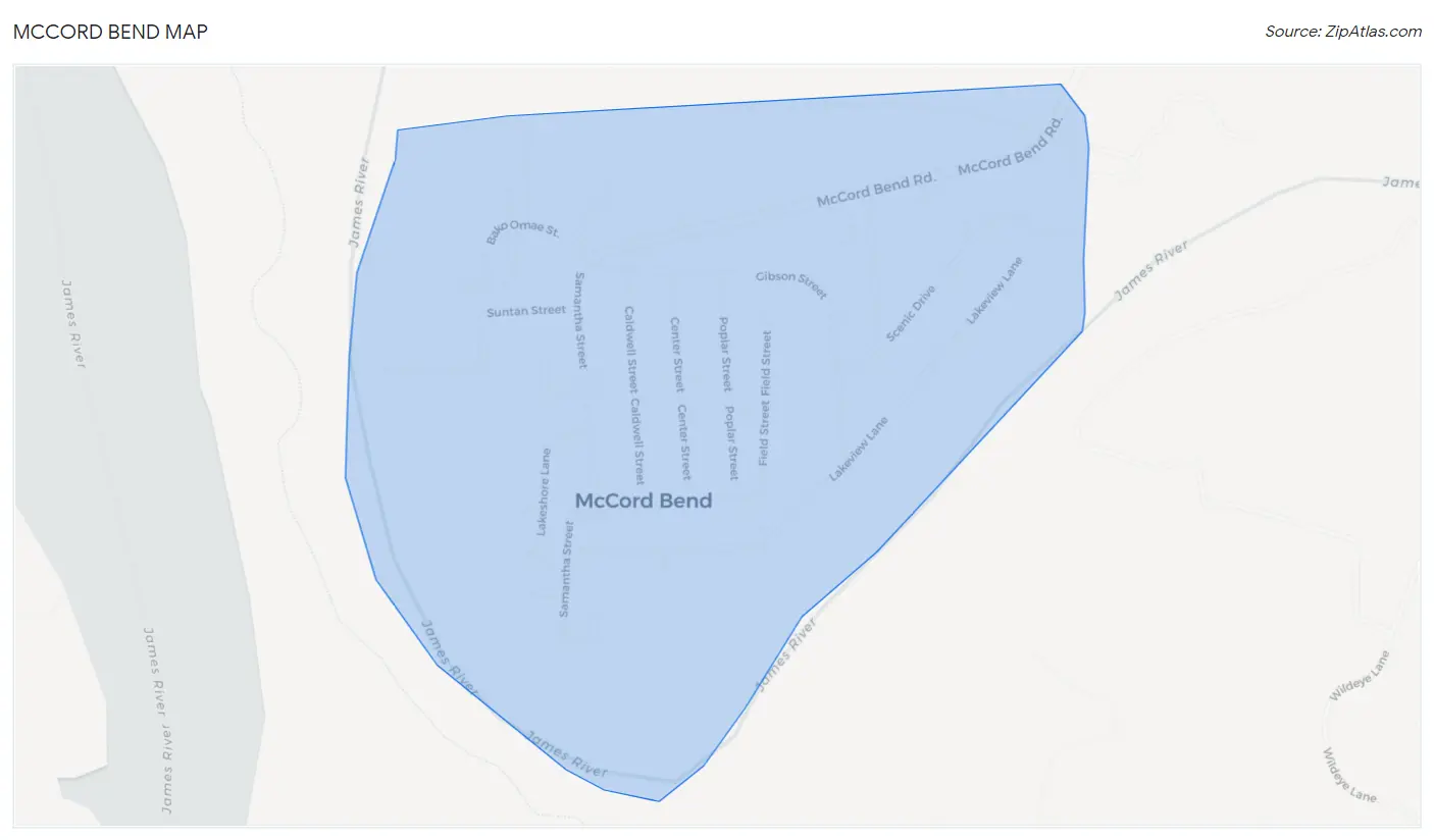 McCord Bend Map