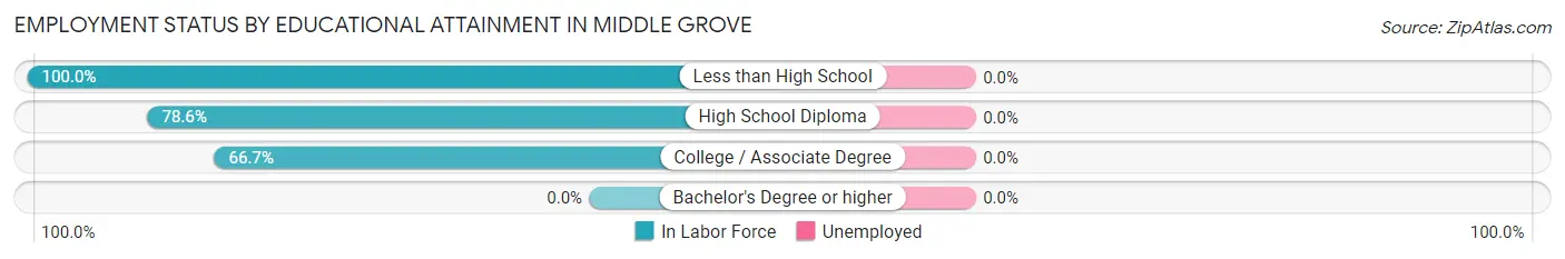 Employment Status by Educational Attainment in Middle Grove