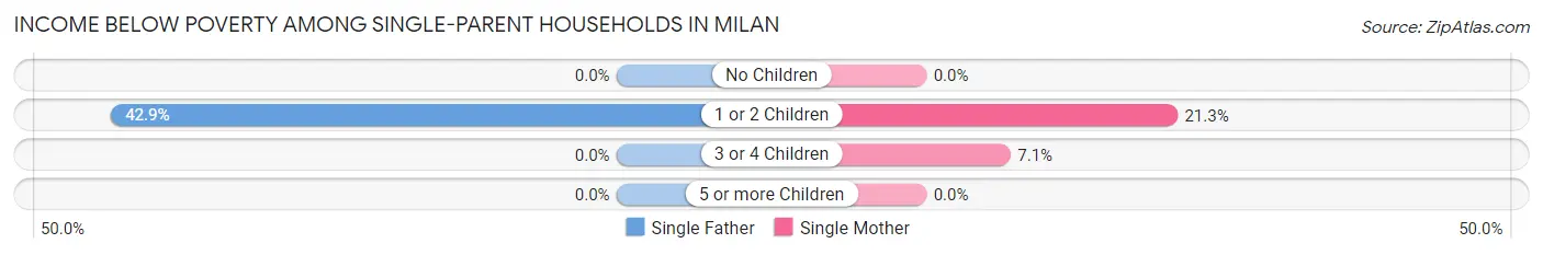 Income Below Poverty Among Single-Parent Households in Milan