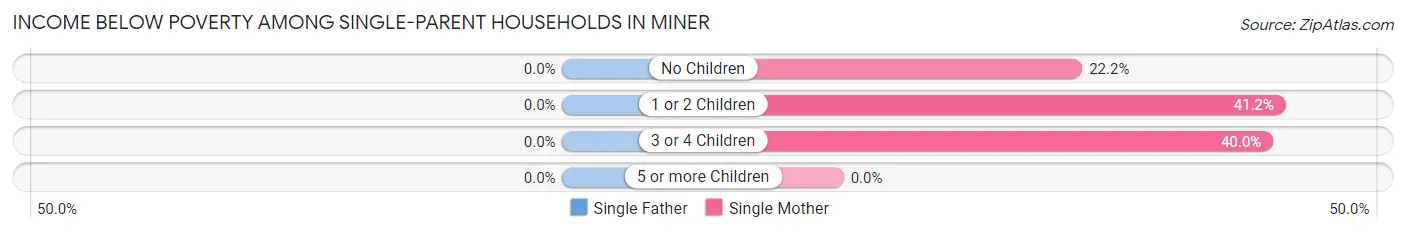 Income Below Poverty Among Single-Parent Households in Miner