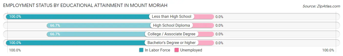 Employment Status by Educational Attainment in Mount Moriah
