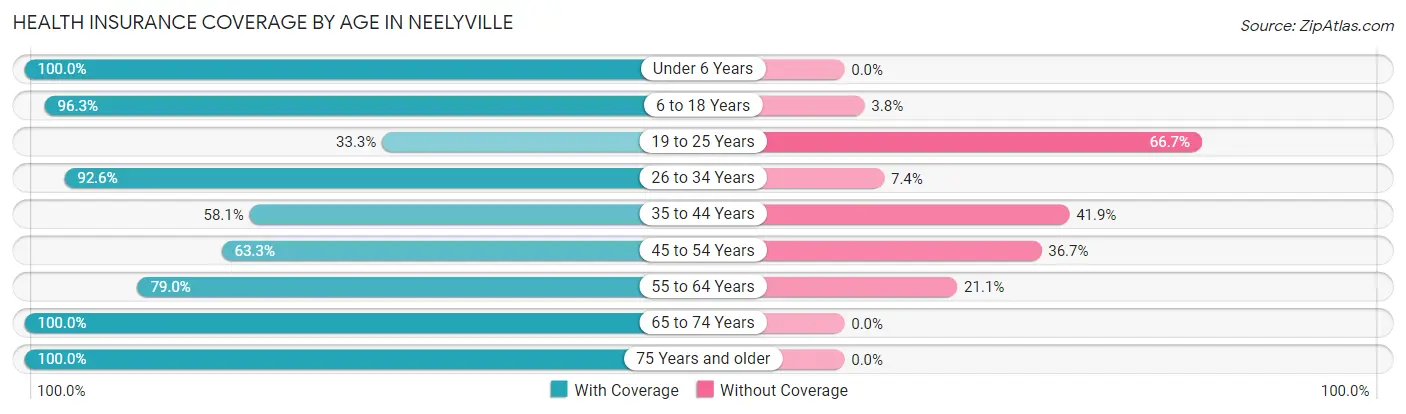 Health Insurance Coverage by Age in Neelyville