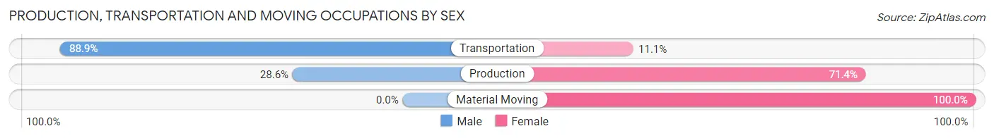 Production, Transportation and Moving Occupations by Sex in Neelyville
