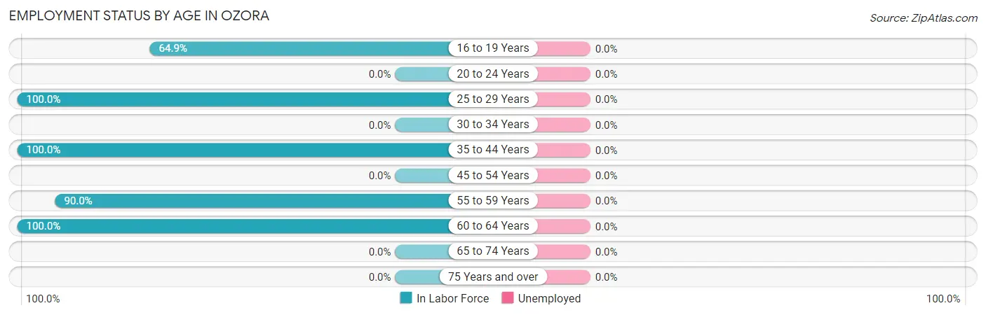 Employment Status by Age in Ozora