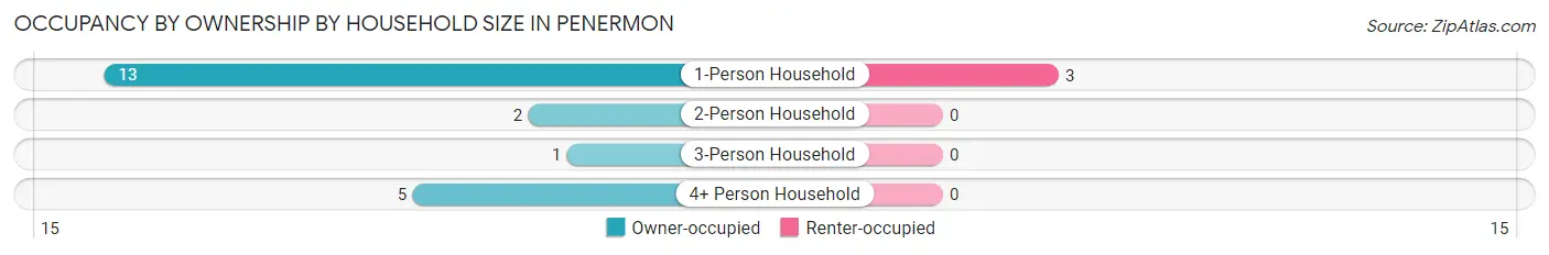 Occupancy by Ownership by Household Size in Penermon
