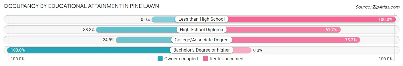 Occupancy by Educational Attainment in Pine Lawn