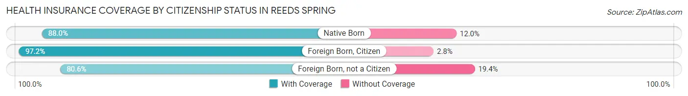 Health Insurance Coverage by Citizenship Status in Reeds Spring