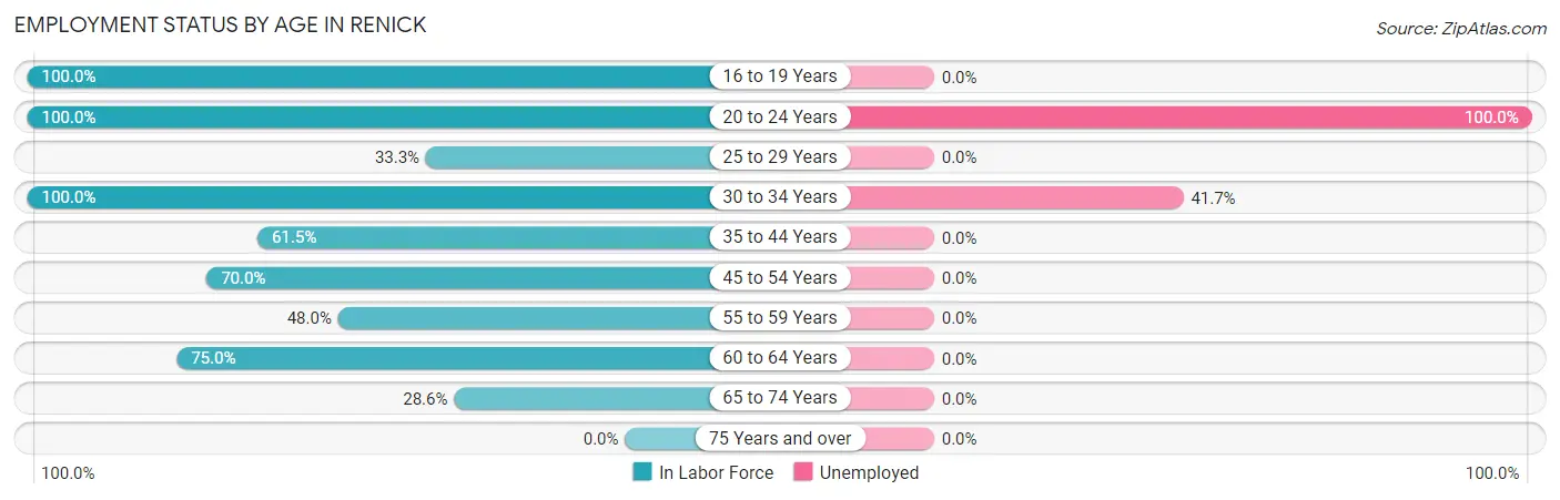 Employment Status by Age in Renick