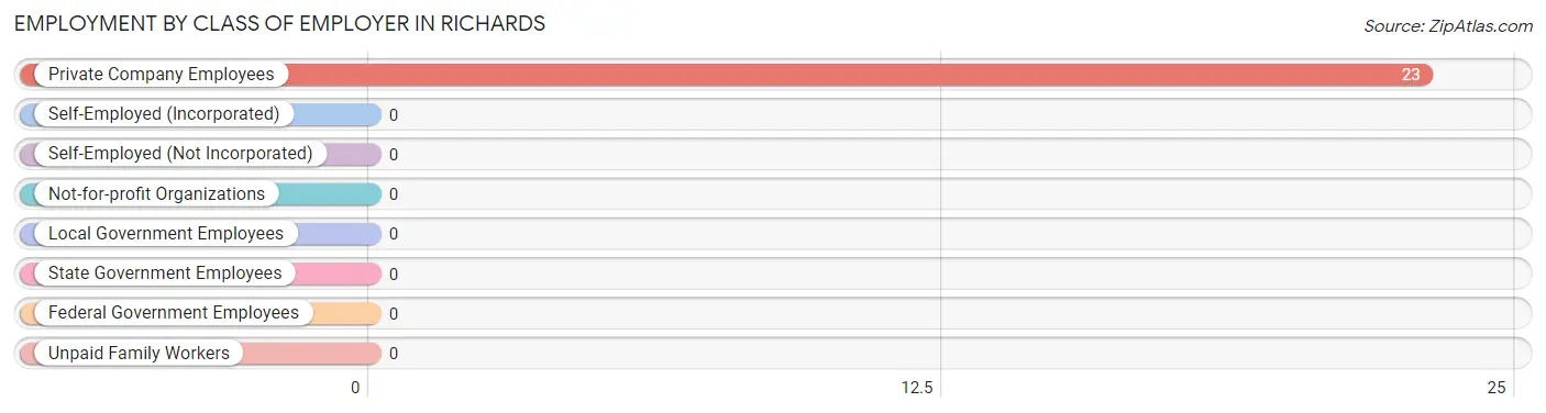 Employment by Class of Employer in Richards