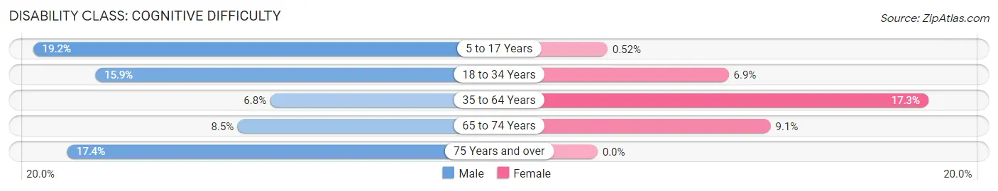 Disability in Riverside: <span>Cognitive Difficulty</span>