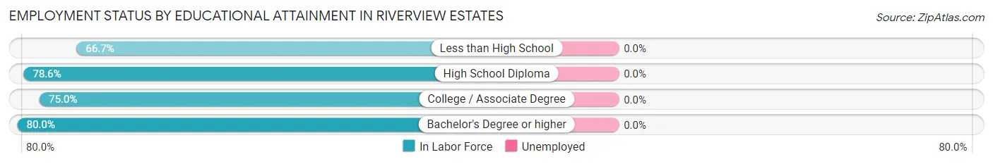 Employment Status by Educational Attainment in Riverview Estates