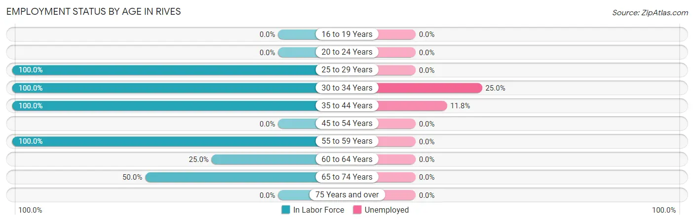 Employment Status by Age in Rives