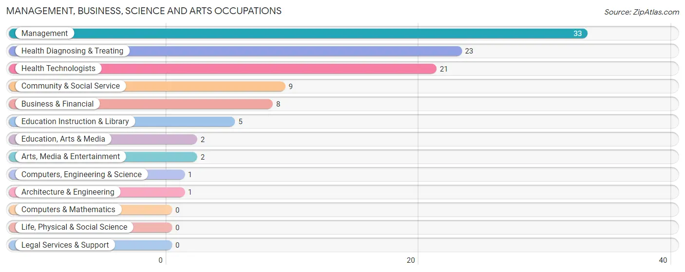 Management, Business, Science and Arts Occupations in Saddlebrooke