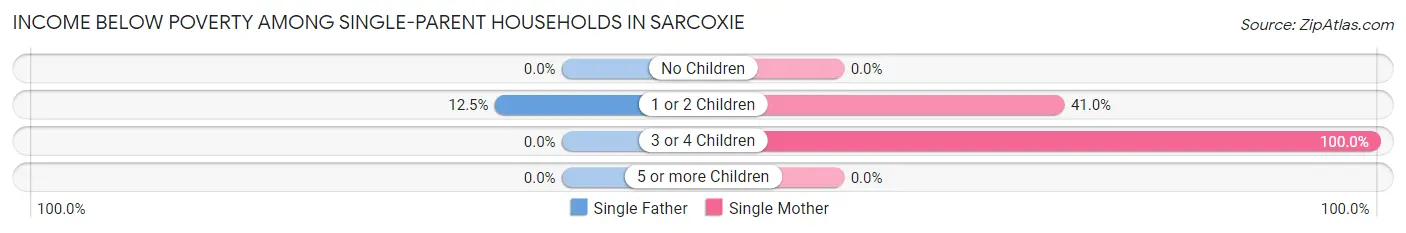 Income Below Poverty Among Single-Parent Households in Sarcoxie