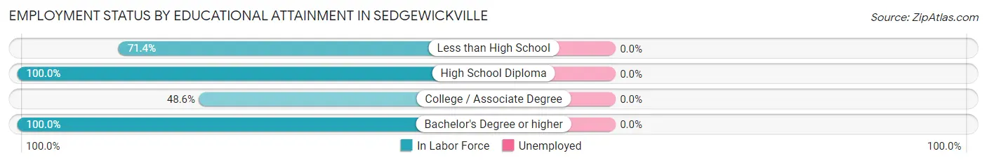Employment Status by Educational Attainment in Sedgewickville