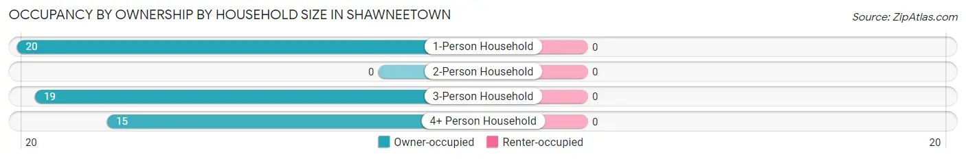 Occupancy by Ownership by Household Size in Shawneetown