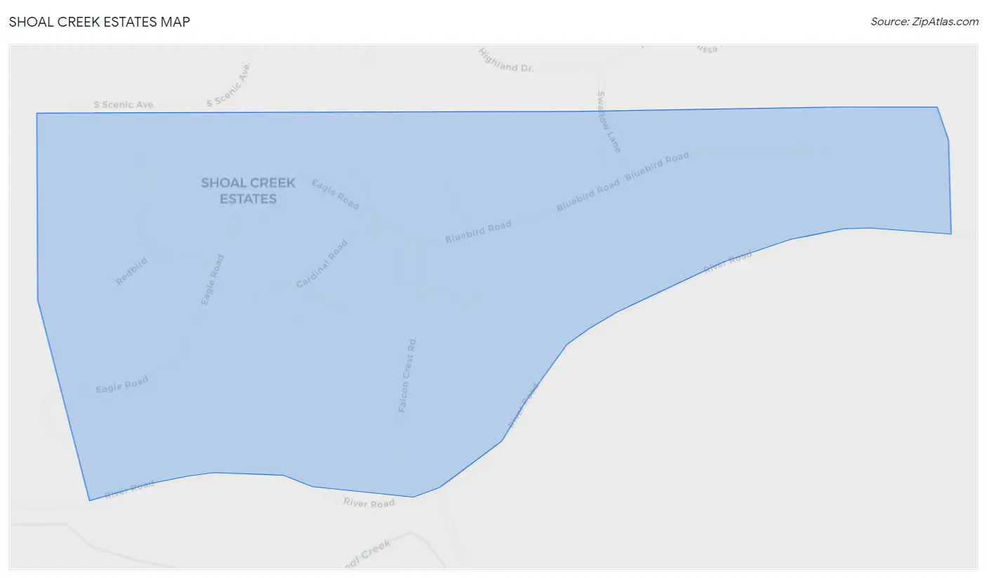 Shoal Creek Estates Map